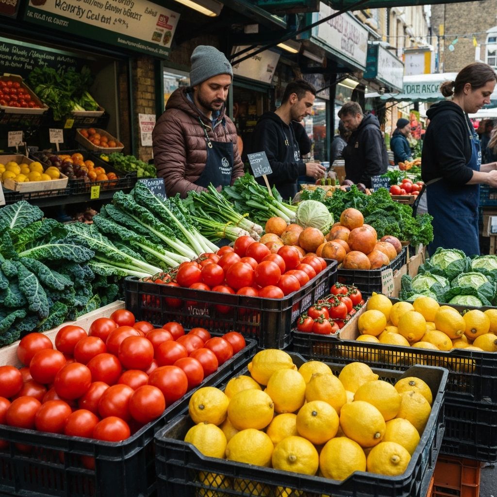 Fresh market produce in London